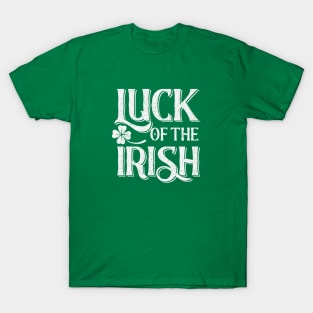 Saint Patrick Luck of the Irish White Vintage T-Shirt